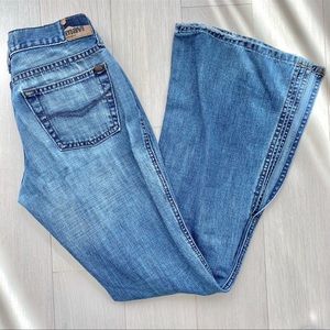 Mavi Y2K Vintage Double Slit Denim Distressed Low Rise Jeans